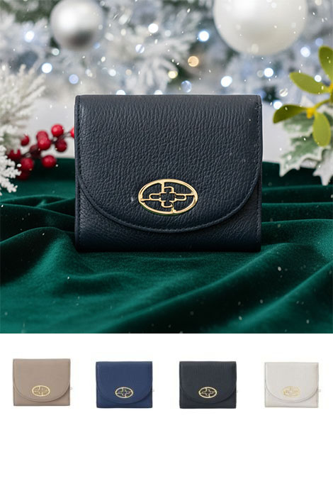 ハナエルがま口三つ折り財布【濱野皮革工藝 HAMANO】 | 【公式