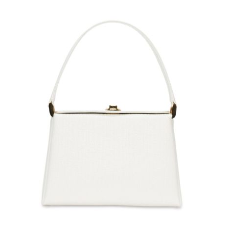 濱野皮革工藝 コキーユ 白 レザー ハンドバッグ 冠婚葬祭 卒業式 フォーマル コキーユ エルゴハンドバッグフォーマルバッグ 卒業式 入学式 慶事