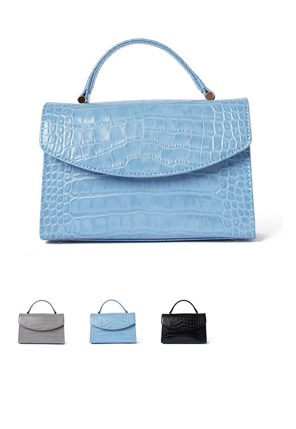 極美品　HAMANO　濱野　シャイニングクロコダイル　ハンドバッグ　本革 ⭐️極美品⭐️傳濱野 HAMANO クロコ型押し ハンドバッグ レザー