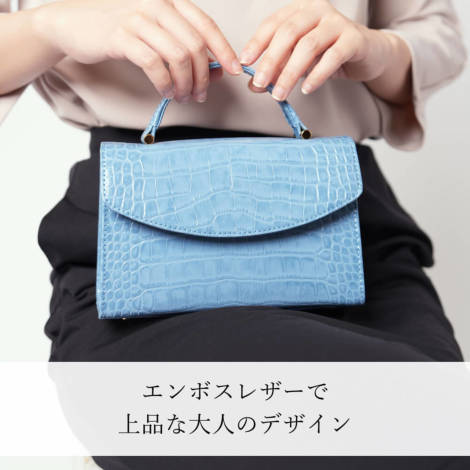 hamano フォーマルバッグ　ハンドバッグ　クロコダイル コッコビアンレディースバッグ ハンドバッグ クロコ【濱野皮革