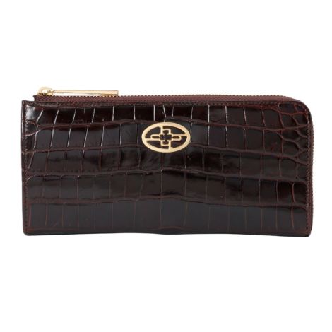 クロコダイル フィオーレ ロングウォレットL字型ファスナー 長財布