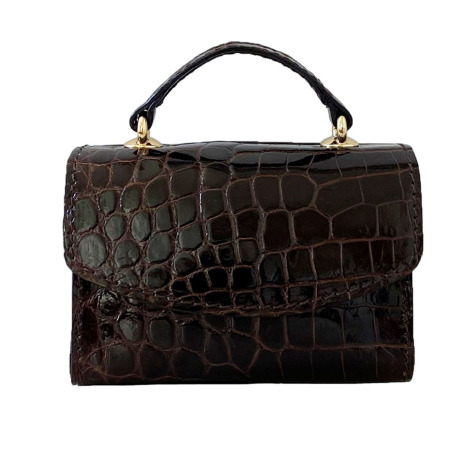 超美品♡濱野皮革工藝 HAMANO クロコ型押しショルダーバッグ ダークグリーン 超美品♡濱野皮革工藝 HAMANO クロコ型押しショルダーバッグ ダーク