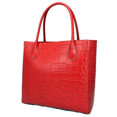 クロコ スクエアトートA4収納 トートバッグ レディース【濱野皮革工藝